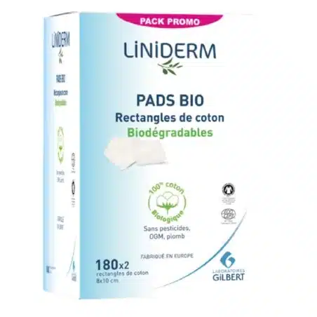 Pack PADS BIO Rectangles De Coton 180*2